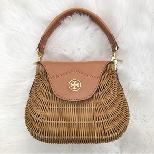 RARE Tory Burch Rattan Basket Handbag